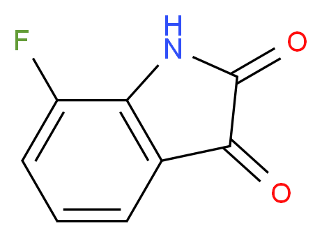 7-fluoro-2,3-dihydro-1H-indole-2,3-dione_分子结构_CAS_317-20-4