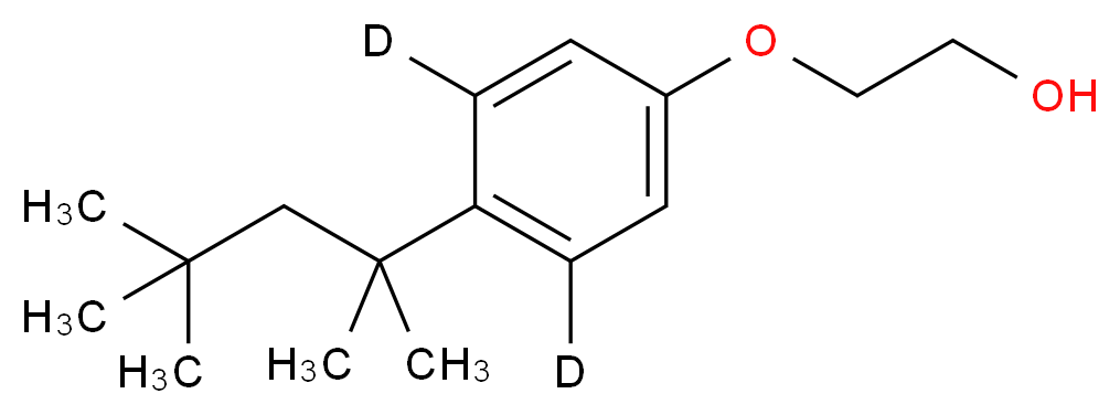 2-[4-(2,4,4-trimethylpentan-2-yl)(3,5-<sup>2</sup>H<sub>2</sub>)phenoxy]ethan-1-ol_分子结构_CAS_1173022-57-5