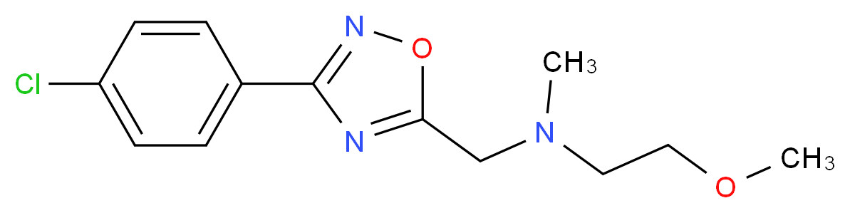 N-{[3-(4-chlorophenyl)-1,2,4-oxadiazol-5-yl]methyl}-2-methoxy-N-methylethanamine_分子结构_CAS_)