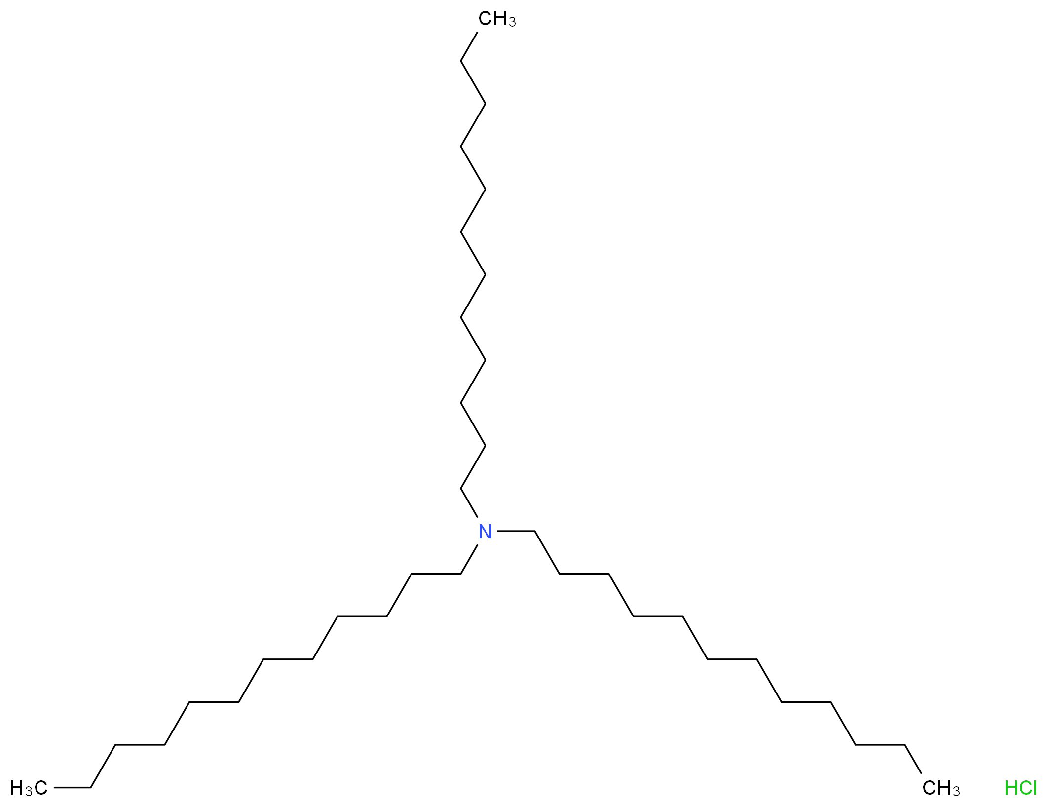 三(十二烷基)胺 盐酸盐_分子结构_CAS_2486-89-7)