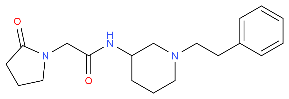 2-(2-oxo-1-pyrrolidinyl)-N-[1-(2-phenylethyl)-3-piperidinyl]acetamide_分子结构_CAS_)