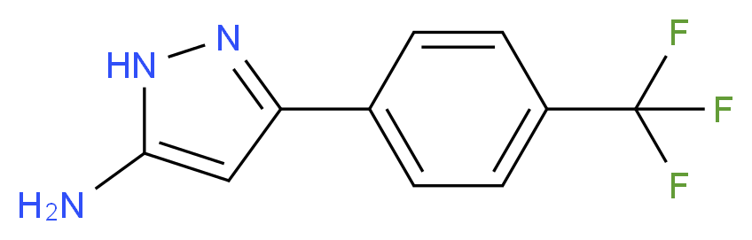 3-[4-(trifluoromethyl)phenyl]-1H-pyrazol-5-amine_分子结构_CAS_130599-34-7