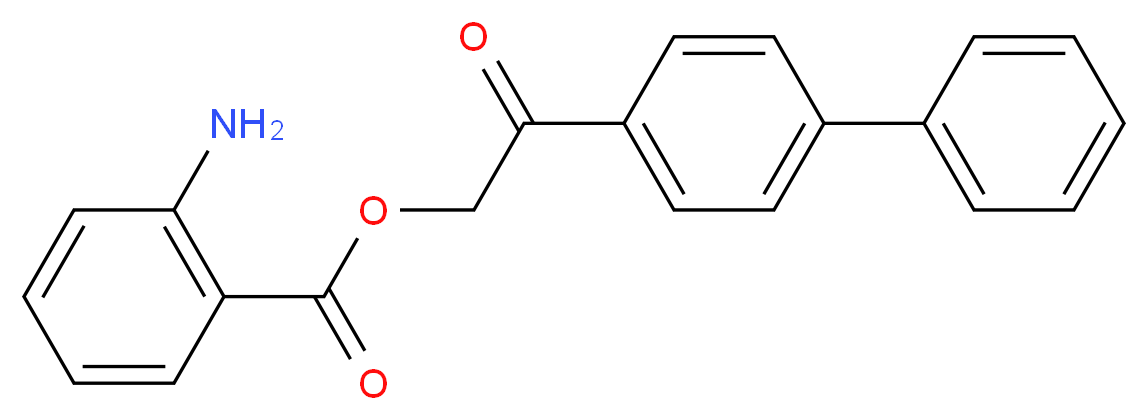 2-oxo-2-(4-phenylphenyl)ethyl 2-aminobenzoate_分子结构_CAS_130627-14-4