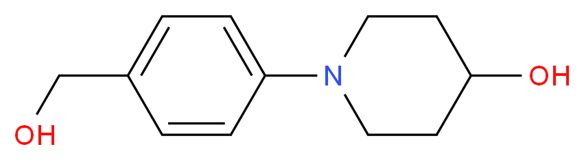 1-[4-(hydroxymethyl)phenyl]piperidin-4-ol_分子结构_CAS_914349-20-5