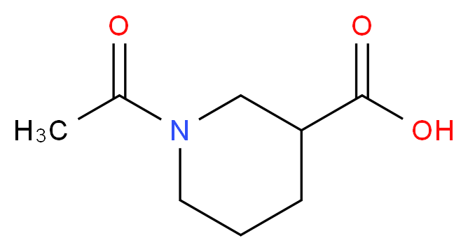 1-acetylpiperidine-3-carboxylic acid_分子结构_CAS_2637-76-5