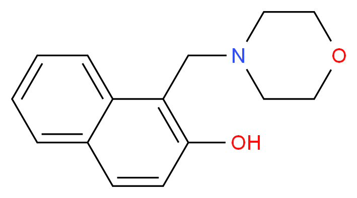 1-(morpholin-4-ylmethyl)naphthalen-2-ol_分子结构_CAS_27438-39-7