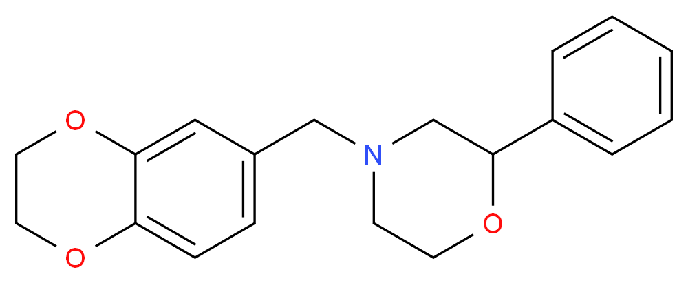 4-(2,3-dihydro-1,4-benzodioxin-6-ylmethyl)-2-phenylmorpholine_分子结构_CAS_)