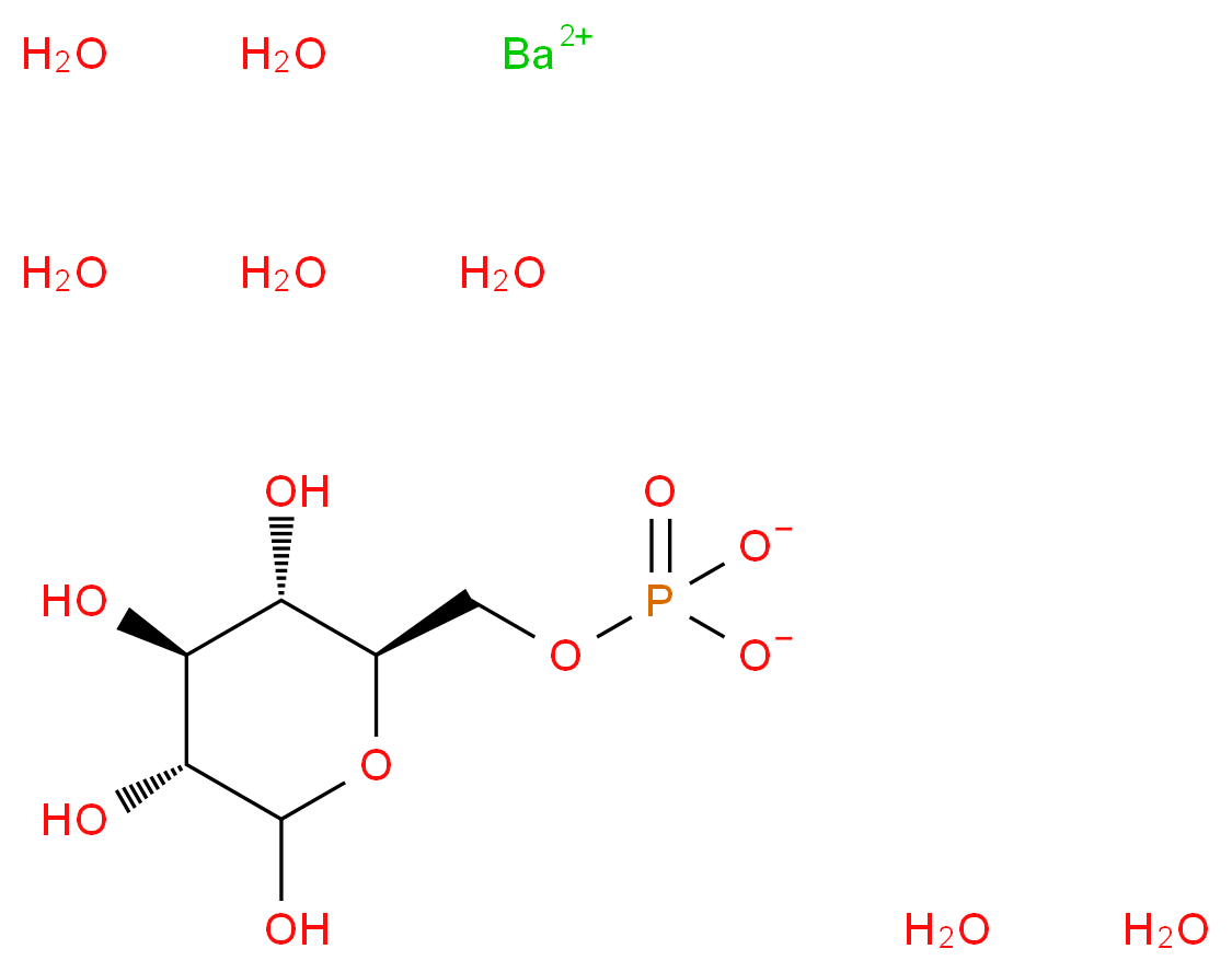 barium(2+) ion heptahydrate [(2R,3S,4S,5R)-3,4,5,6-tetrahydroxyoxan-2-yl]methyl phosphate_分子结构_CAS_60816-50-4