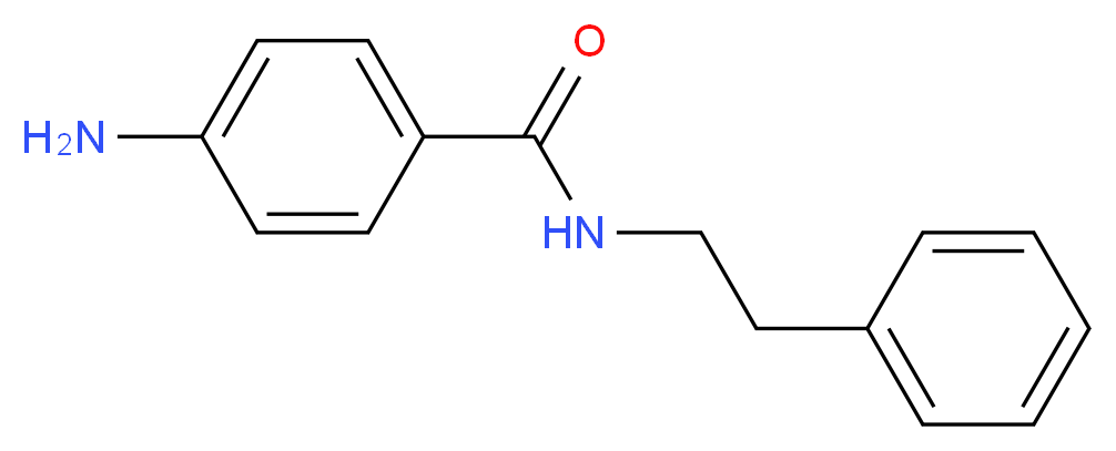 4-amino-N-(2-phenylethyl)benzamide_分子结构_CAS_61251-99-8