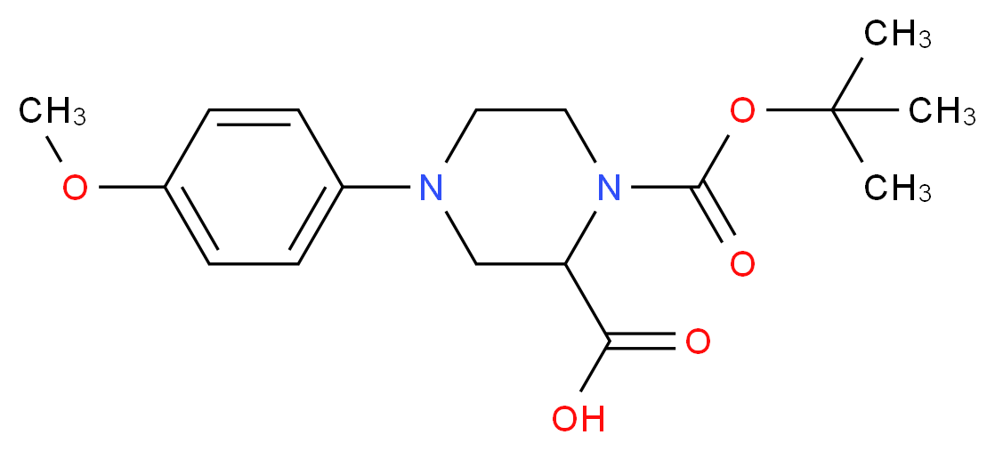 4-(4-Methoxy-phenyl)-piperazine-1,2-dicarboxylic acid 1-tert-butyl ester_分子结构_CAS_)