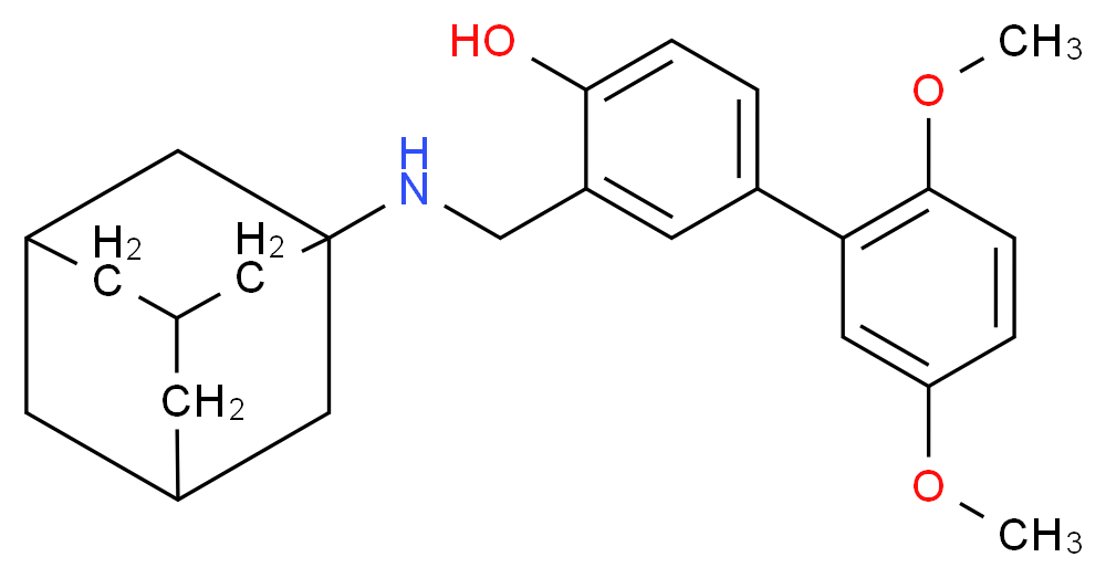 3-[(1-adamantylamino)methyl]-2',5'-dimethoxy-4-biphenylol_分子结构_CAS_)