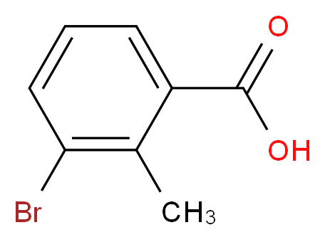 3-bromo-2-methylbenzoic acid_分子结构_CAS_76006-33-2