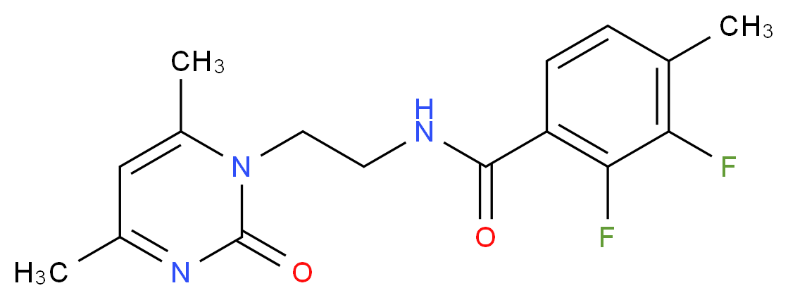 N-[2-(4,6-dimethyl-2-oxo-1(2H)-pyrimidinyl)ethyl]-2,3-difluoro-4-methylbenzamide_分子结构_CAS_)