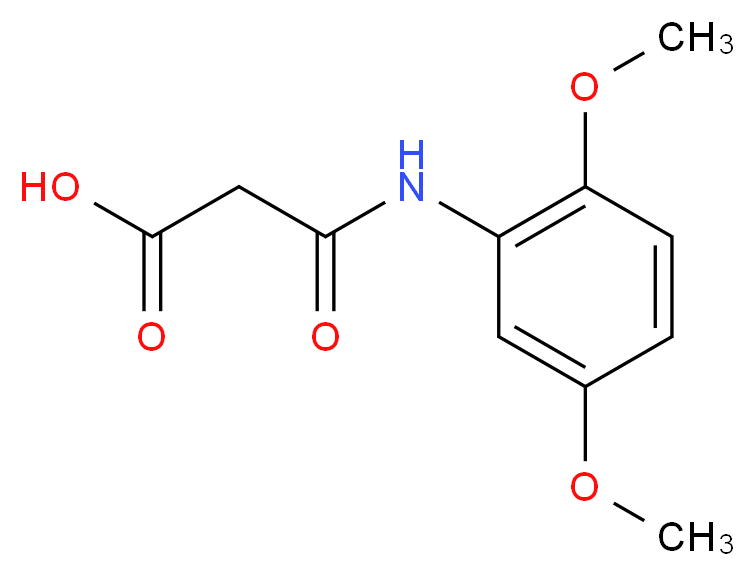 2-[(2,5-dimethoxyphenyl)carbamoyl]acetic acid_分子结构_CAS_63070-58-6