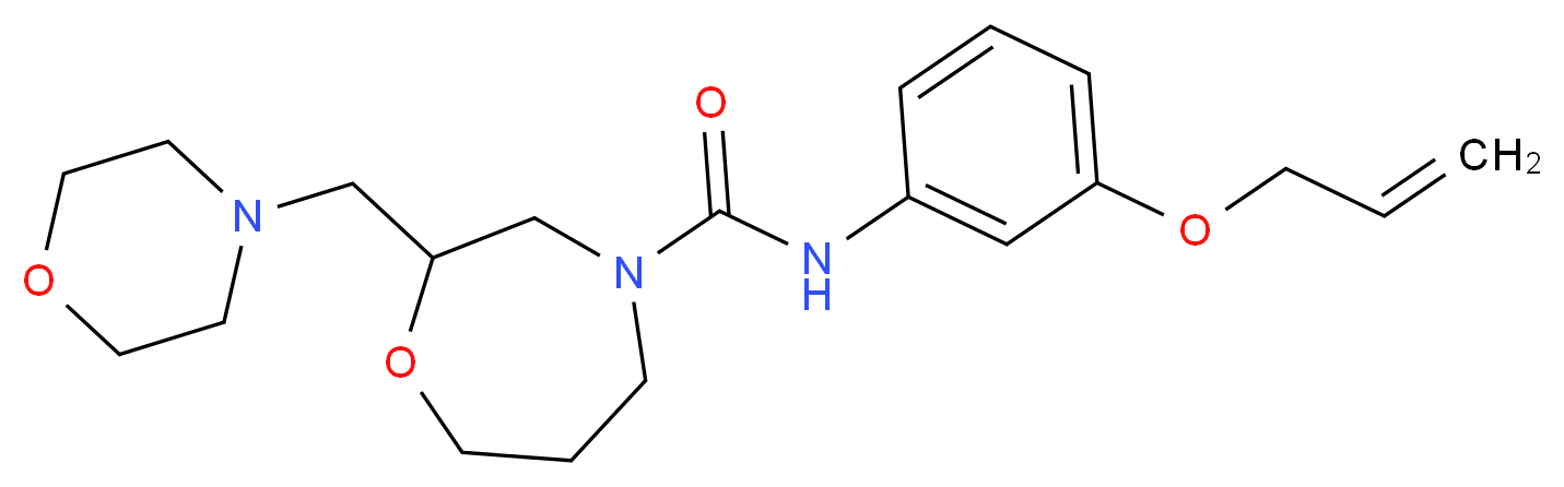 N-[3-(allyloxy)phenyl]-2-(morpholin-4-ylmethyl)-1,4-oxazepane-4-carboxamide_分子结构_CAS_)