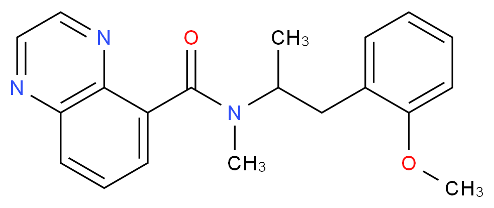 N-[2-(2-methoxyphenyl)-1-methylethyl]-N-methylquinoxaline-5-carboxamide_分子结构_CAS_)