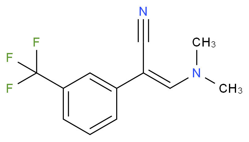 3-(Dimethylamino)-2-[3-(trifluoromethyl)phenyl]acrylonitrile 97%_分子结构_CAS_)