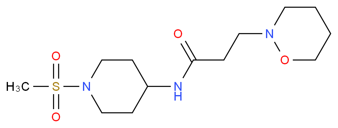 N-[1-(methylsulfonyl)piperidin-4-yl]-3-(1,2-oxazinan-2-yl)propanamide_分子结构_CAS_)