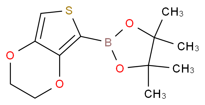 5-(4,4,5,5-Tetramethyl-[1,3,2]dioxaborolan-2-yl)-2,3-dihydrothieno[3,4-b][1,4]dioxine_分子结构_CAS_250726-93-3)