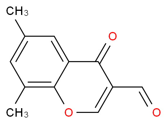 6,8-dimethyl-4-oxo-4H-chromene-3-carbaldehyde_分子结构_CAS_42059-75-6