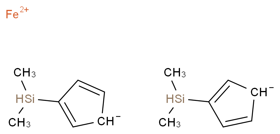 λ<sup>2</sup>-iron(2+) ion bis(3-(dimethylsilyl)cyclopenta-2,4-dien-1-ide)_分子结构_CAS_1295-15-4