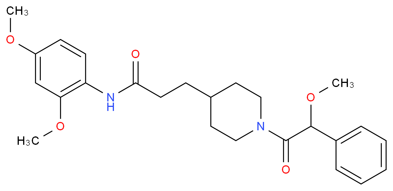 N-(2,4-dimethoxyphenyl)-3-{1-[methoxy(phenyl)acetyl]-4-piperidinyl}propanamide_分子结构_CAS_)