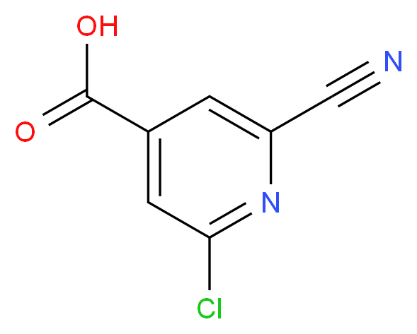 2-chloro-6-cyanopyridine-4-carboxylic acid_分子结构_CAS_1060812-14-7