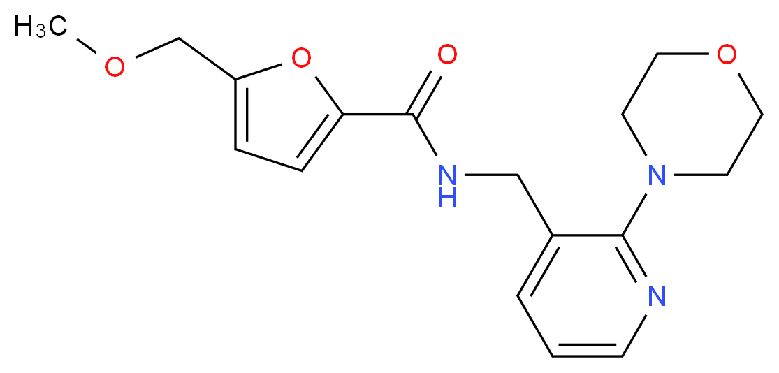 5-(methoxymethyl)-N-{[2-(4-morpholinyl)-3-pyridinyl]methyl}-2-furamide_分子结构_CAS_)
