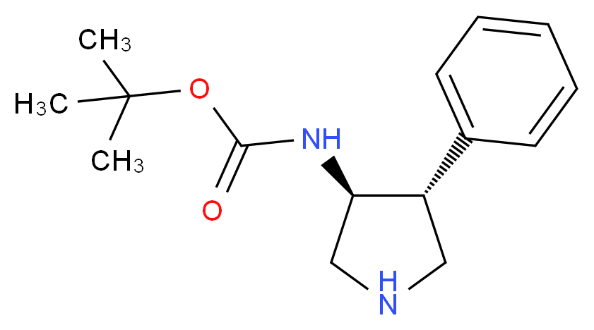 tert-butyl N-[(3S,4R)-4-phenylpyrrolidin-3-yl]carbamate_分子结构_CAS_351360-61-7