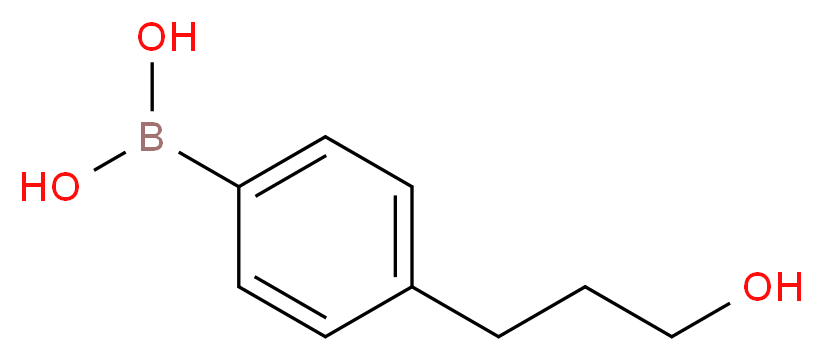 [4-(3-hydroxypropyl)phenyl]boronic acid_分子结构_CAS_850568-48-8