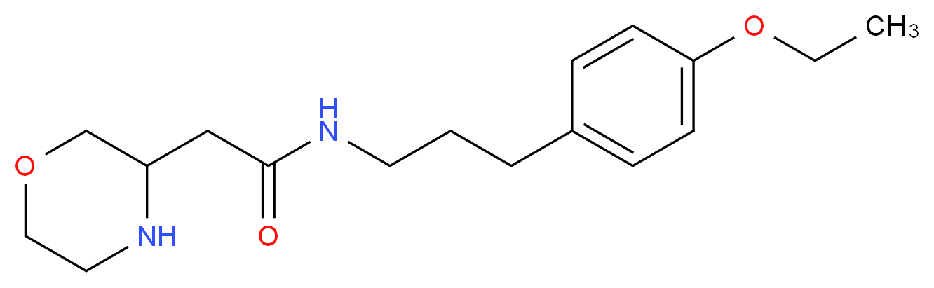 N-[3-(4-ethoxyphenyl)propyl]-2-morpholin-3-ylacetamide_分子结构_CAS_)