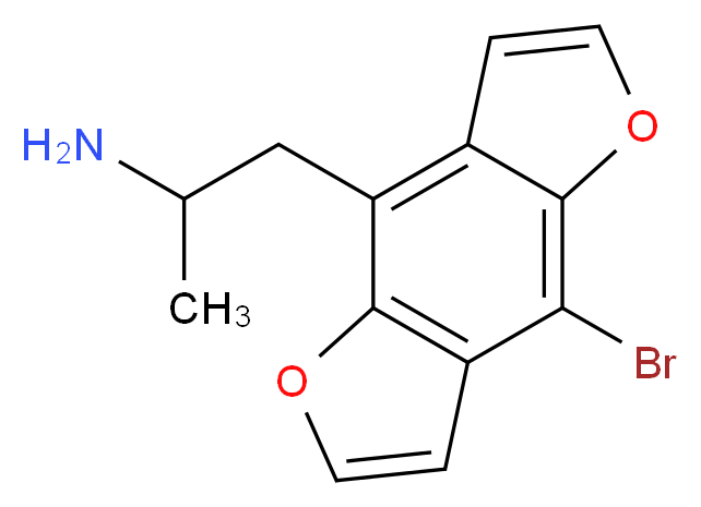 1-{8-bromo-4,10-dioxatricyclo[7.3.0.0<sup>3</sup>,<sup>7</sup>]dodeca-1,3(7),5,8,11-pentaen-2-yl}propan-2-amine_分子结构_CAS_502759-67-3