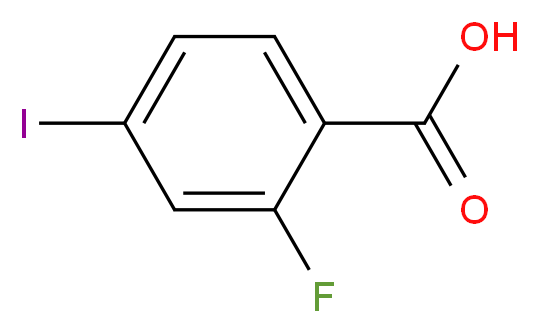 2-fluoro-4-iodobenzoic acid_分子结构_CAS_124700-40-9