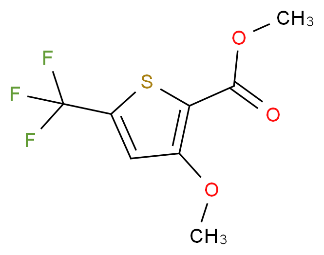 METHYL 3-METHOXY-5-(TRIFLUOROMETHYL)THIOPHENE-2-CARBOXYLATE_分子结构_CAS_)