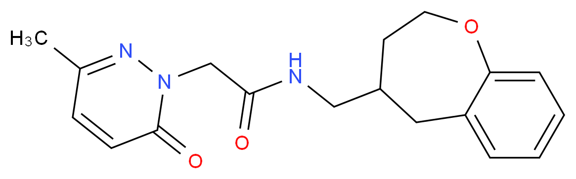 2-(3-methyl-6-oxopyridazin-1(6H)-yl)-N-(2,3,4,5-tetrahydro-1-benzoxepin-4-ylmethyl)acetamide_分子结构_CAS_)