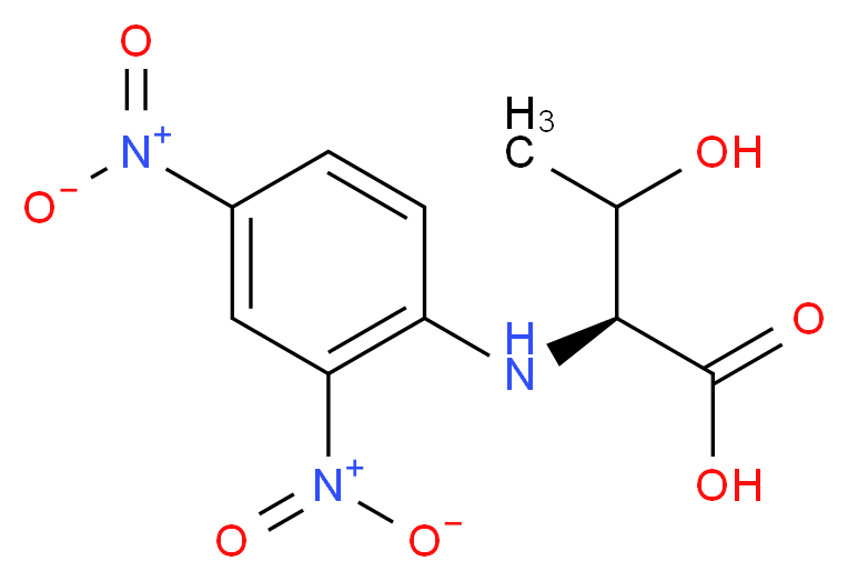 (2S)-2-[(2,4-dinitrophenyl)amino]-3-hydroxybutanoic acid_分子结构_CAS_1655-65-8