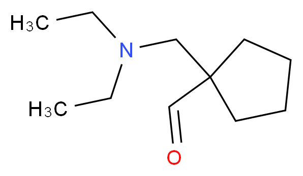 1-[(diethylamino)methyl]cyclopentane-1-carbaldehyde_分子结构_CAS_208349-33-1