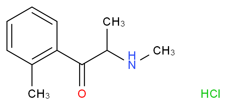 2-(methylamino)-1-(2-methylphenyl)propan-1-one hydrochloride_分子结构_CAS_1246815-51-9