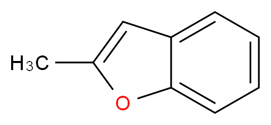 2-methyl-1-benzofuran_分子结构_CAS_4265-25-2