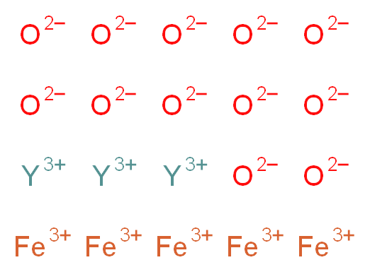 pentairon(3+) ion triyttrium(3+) ion dodecaoxidandiide_分子结构_CAS_12063-56-8