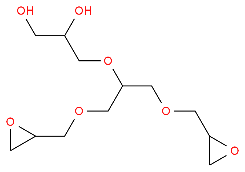 3-[双(缩水甘油氧甲基)甲氧基]-1,2-丙二醇_分子结构_CAS_143193-32-2)