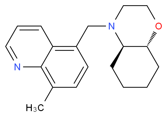 (4aR*,8aR*)-4-[(8-methylquinolin-5-yl)methyl]octahydro-2H-1,4-benzoxazine_分子结构_CAS_)