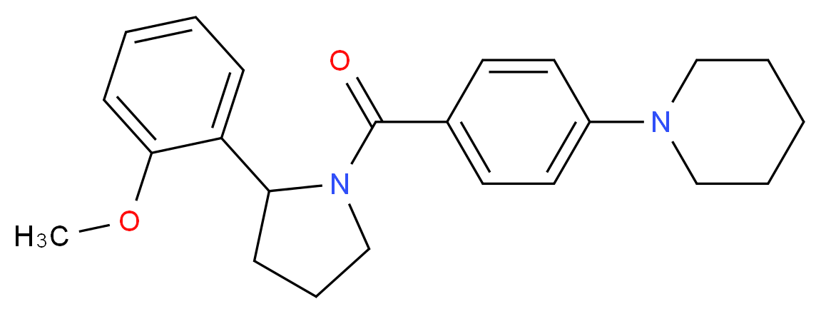 1-(4-{[2-(2-methoxyphenyl)pyrrolidin-1-yl]carbonyl}phenyl)piperidine_分子结构_CAS_)