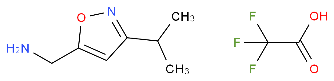 [3-(propan-2-yl)-1,2-oxazol-5-yl]methanamine; trifluoroacetic acid_分子结构_CAS_1159599-97-9