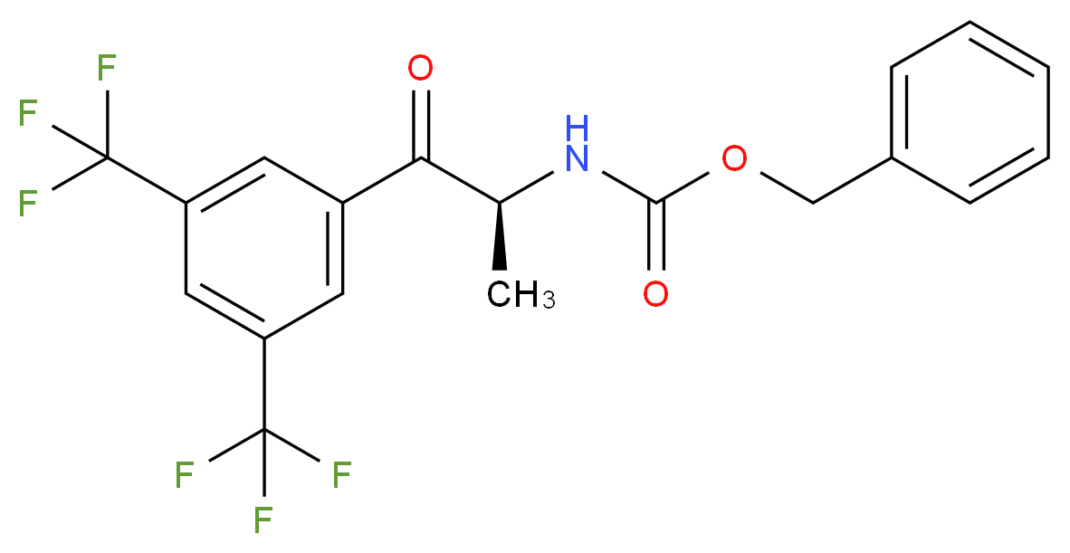 BENZYL ((1S)-2-[3,5-BIS(TRIFLUOROMETHYL)PHENYL]-1-METHYL-2-OXOETHYL)CARBAMATE_分子结构_CAS_)