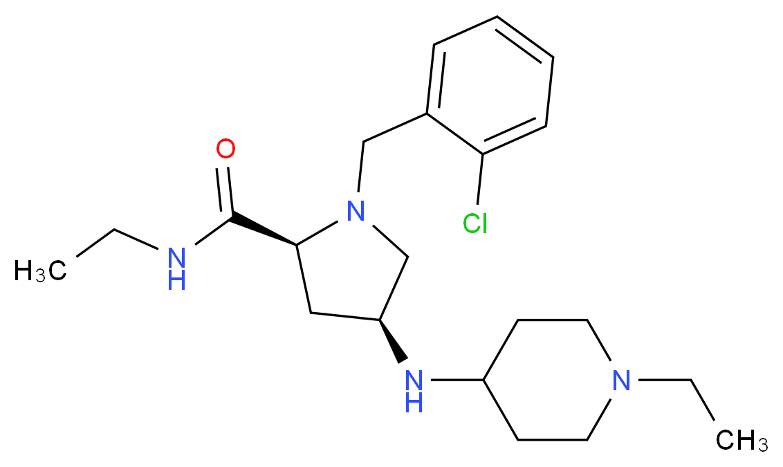 (4S)-1-(2-chlorobenzyl)-N-ethyl-4-[(1-ethyl-4-piperidinyl)amino]-L-prolinamide_分子结构_CAS_)