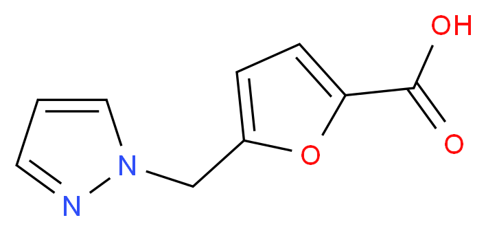 5-(1H-pyrazol-1-ylmethyl)furan-2-carboxylic acid_分子结构_CAS_386736-99-8