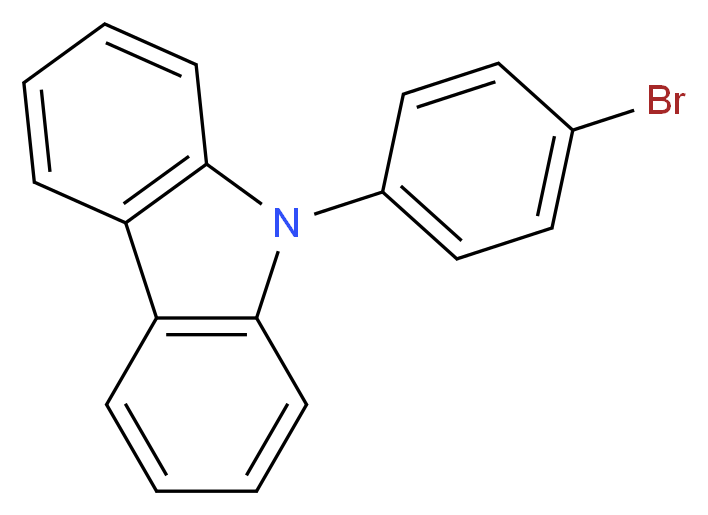9-(4-bromophenyl)-9H-carbazole_分子结构_CAS_57102-42-8