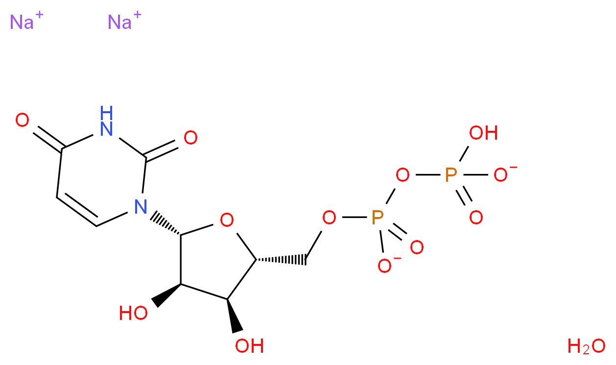 尿苷-5′-二磷酸 二钠盐 水合物_分子结构_CAS_27821-45-0)