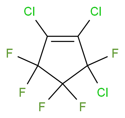 1,2,3-trichloro-3,4,4,5,5-pentafluorocyclopent-1-ene_分子结构_CAS_3824-97-3